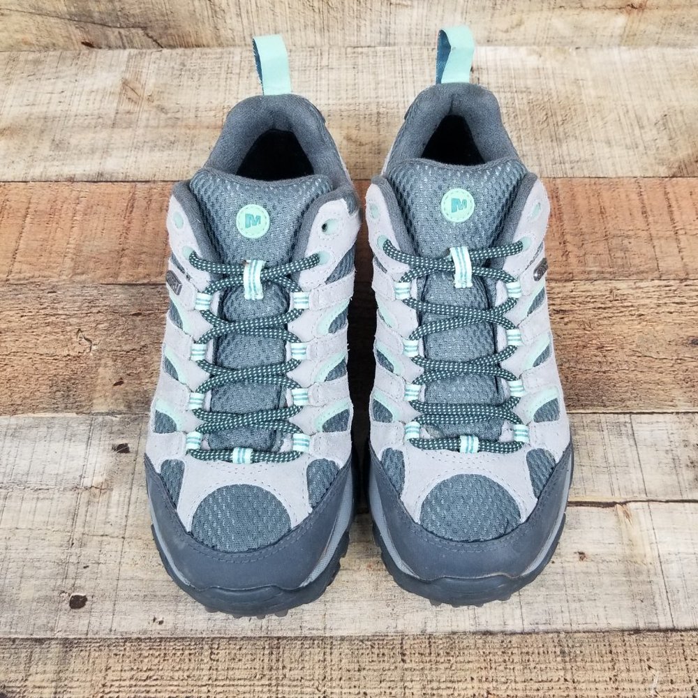 Merrell Moab 2 Women Sz 7 Waterproof Hiking Drizzle Mint J24462W Trail Shoes - Picture 7 of 9